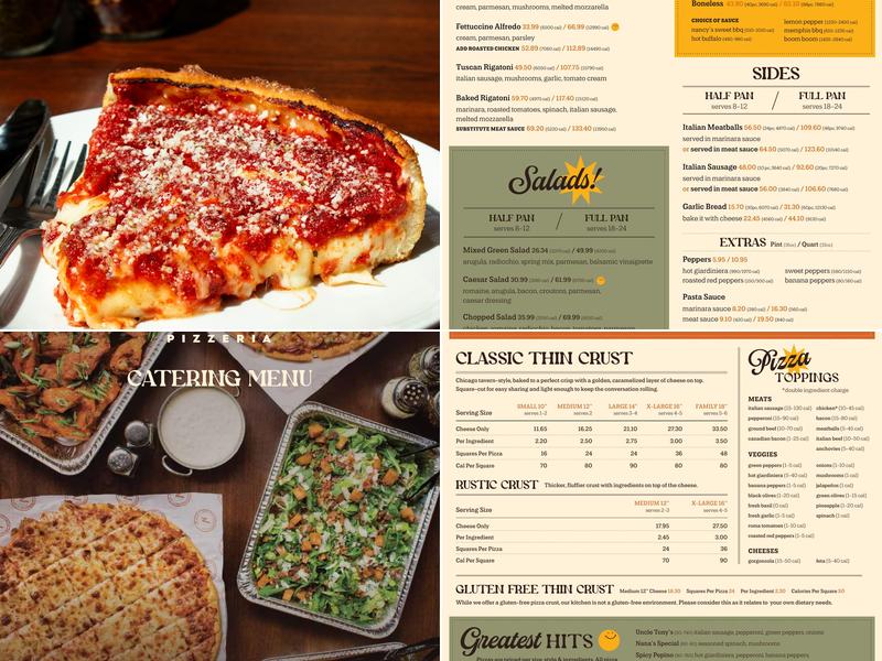 Nancy's Pizza Menu