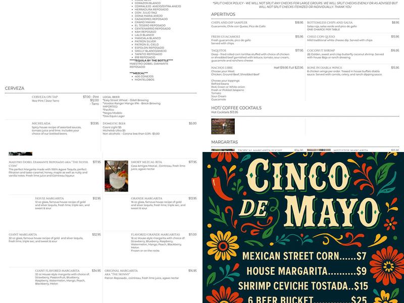 La Cabaña Mexican Bar & Grill Menu