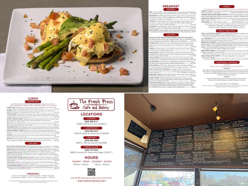The French Press - Iliff & Chambers Menu