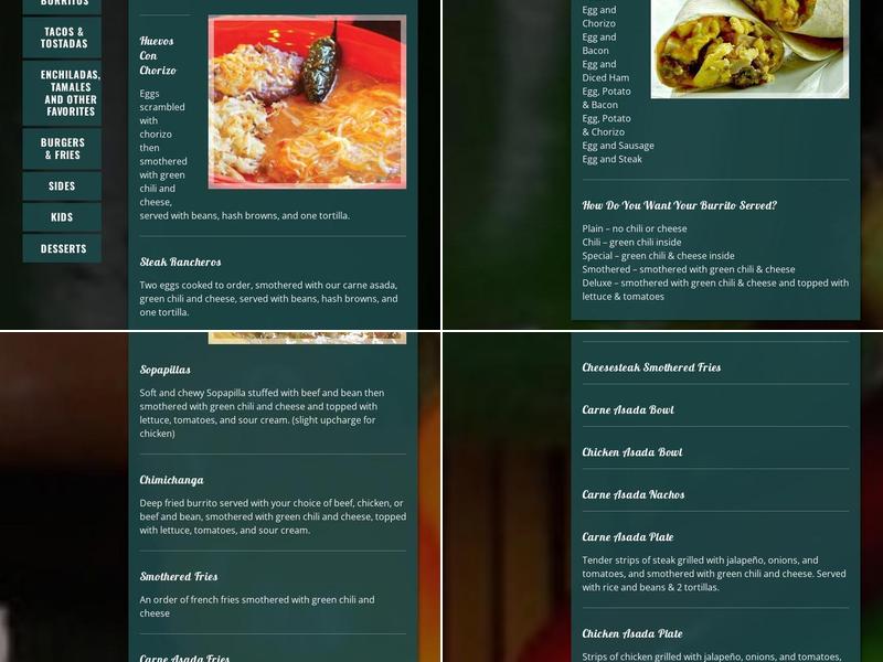 El Chubby's Mexican Restaurant Menu