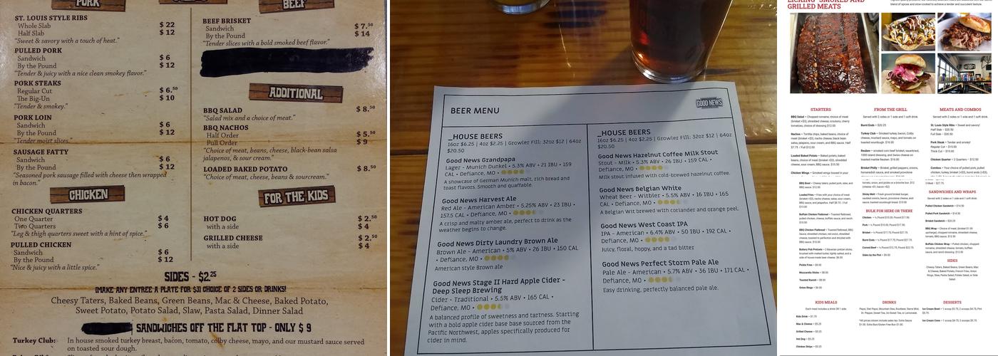 Big Sticky's BBQ Menu