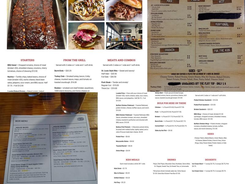 Big Sticky's BBQ Menu