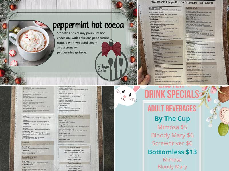 Village Cafe Breakfast & Lunch Menu