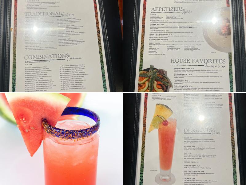 Las Margaritas Menu