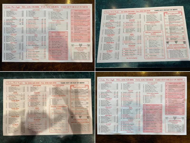 Golden Wok Buffet Menu