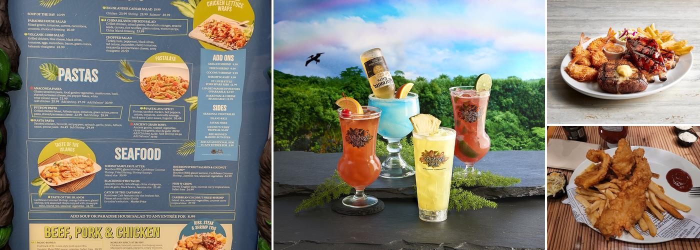 Rainforest Cafe Menu