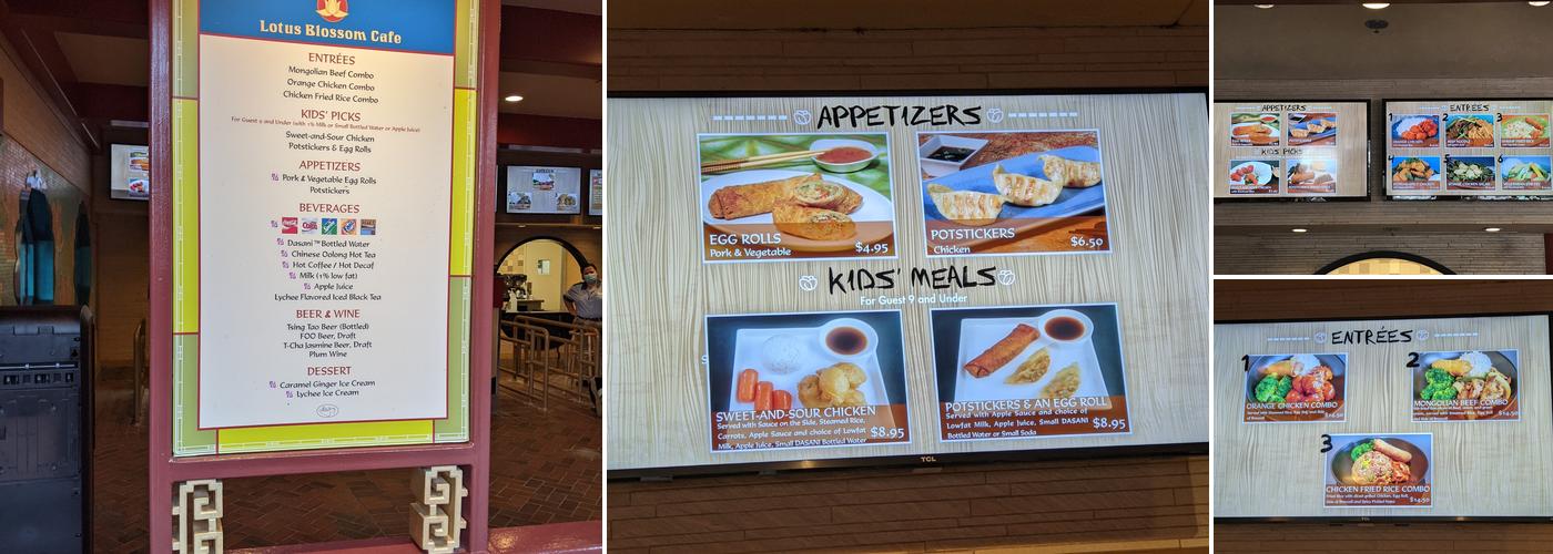 Lotus Blossom Café Menu