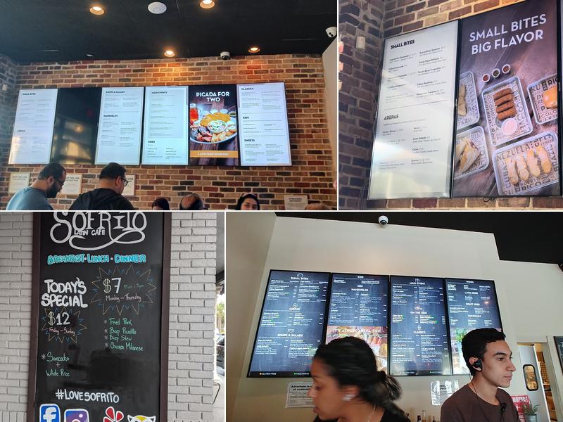 Sofrito Latin Cafe Menu