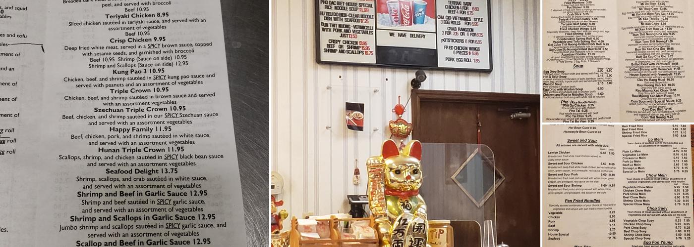 Pho Happy Wok Menu