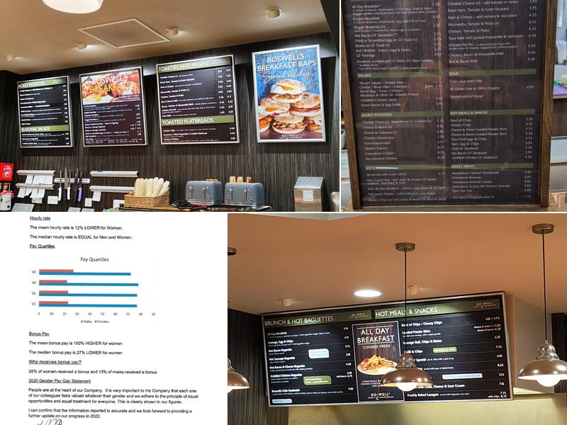 Boswells Coffee Co Ltd Menu