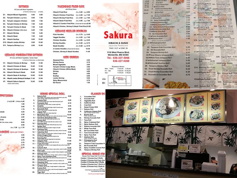 Sakura Hibachi & Sushi Grill Menu