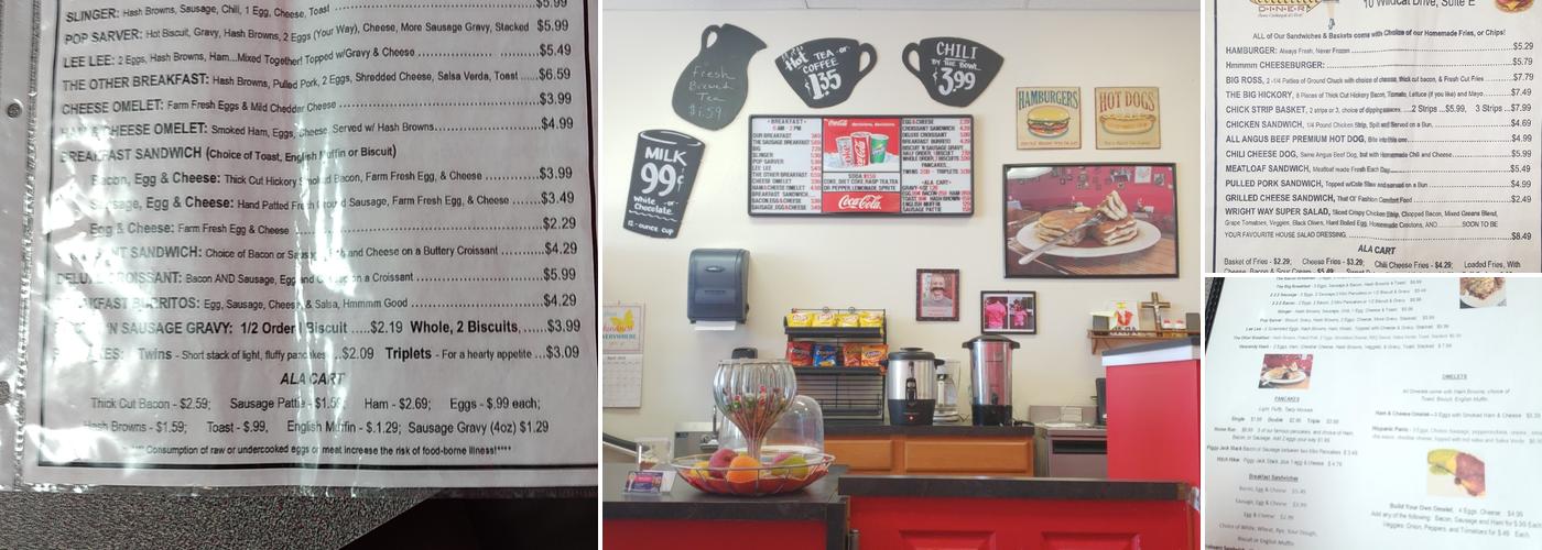 Wright Way Diner Menu