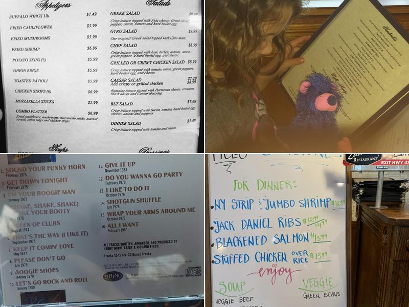 Zadock's Restaurant Menu