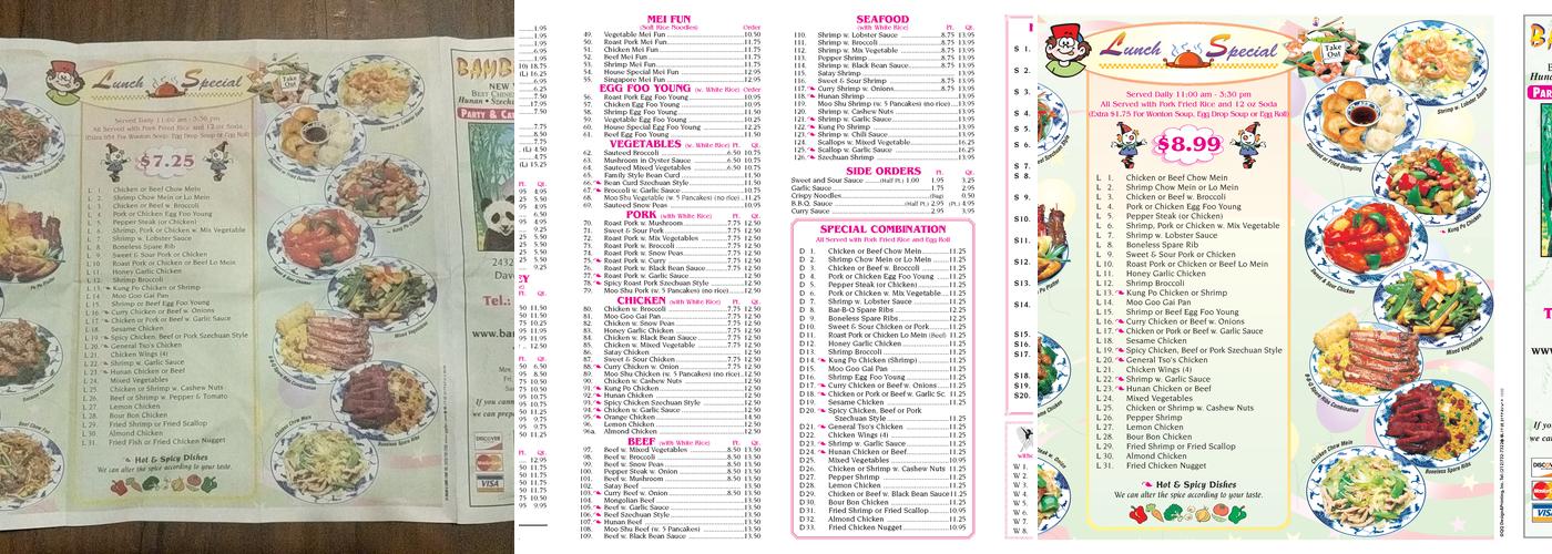 Bamboo Wok Menu