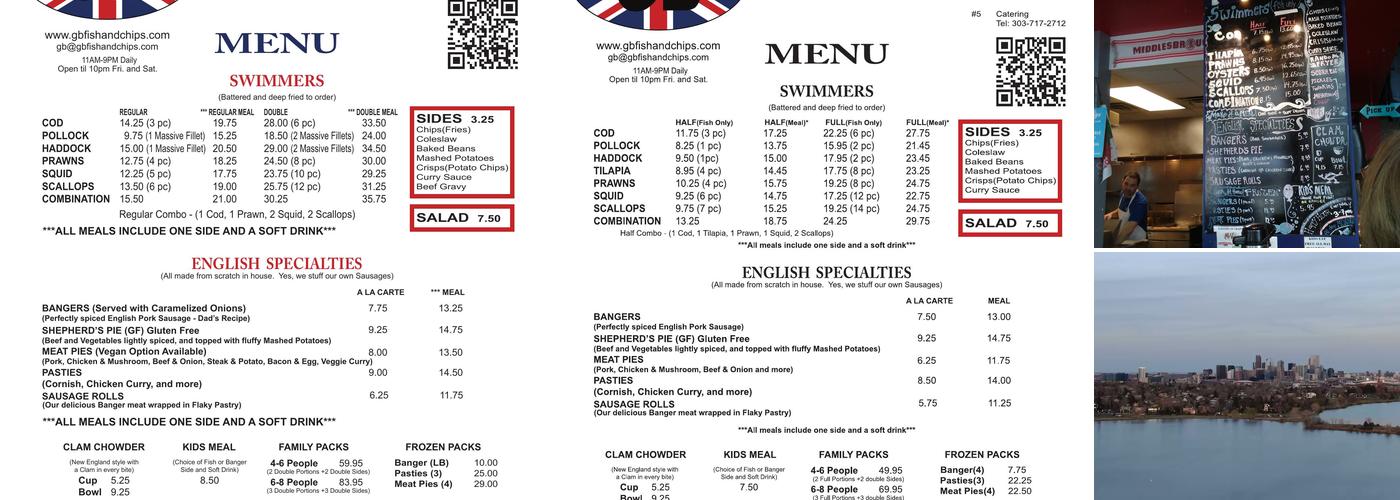 GB Fish & Chips Menu