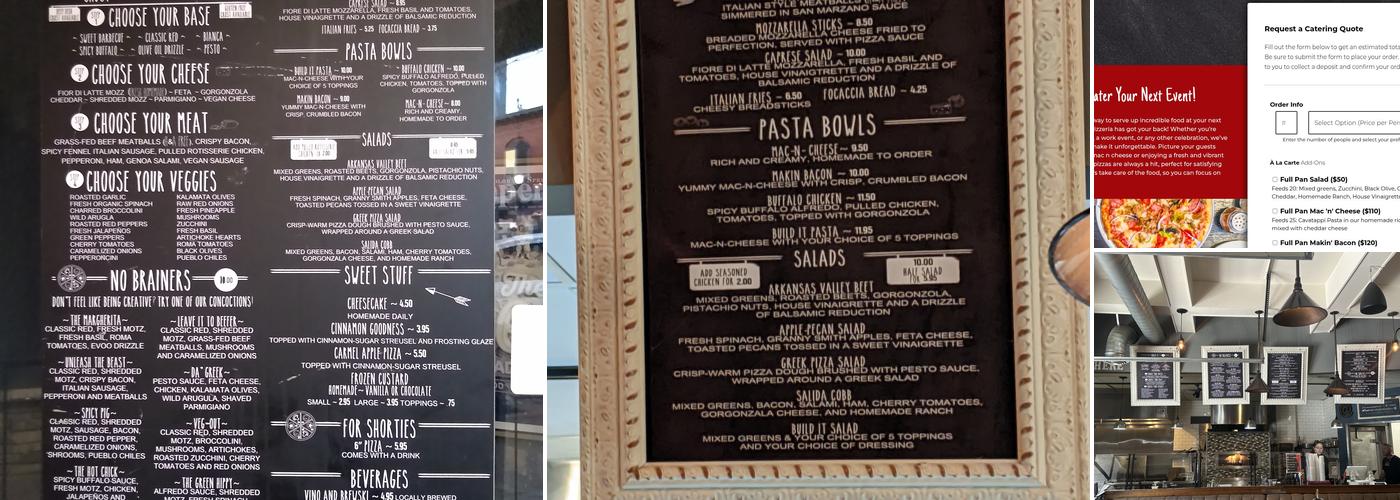 Bambino's Urban Pizzeria Menu