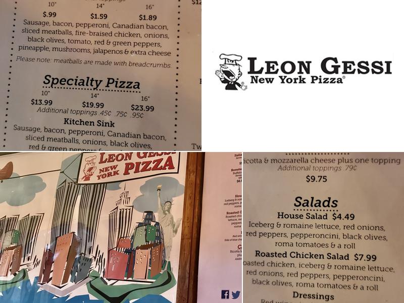 Leon Gessi New York Pizza Menu