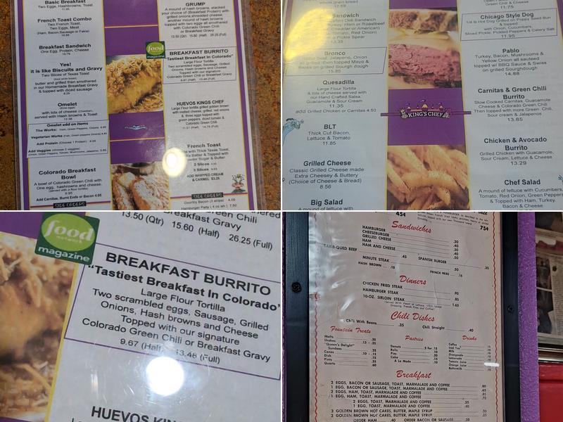 King's Chef Diner Menu