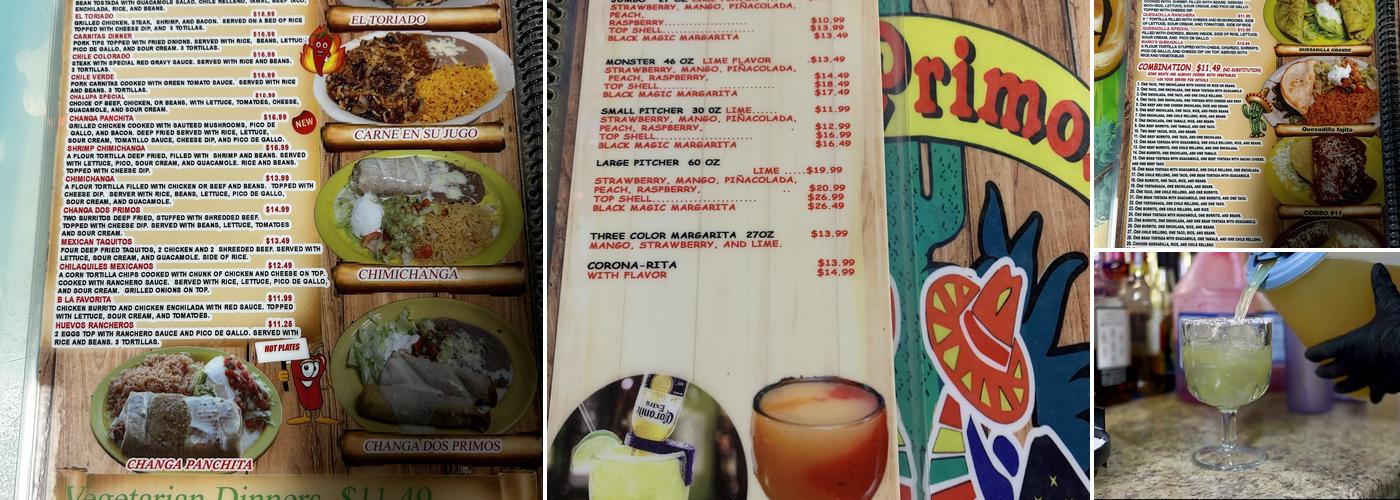 Dos Primos Restaurant Menu