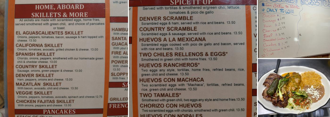 El Aguascalientes Menu