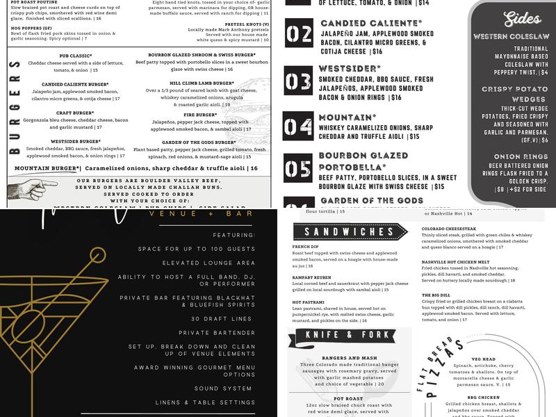 The Public House Menu