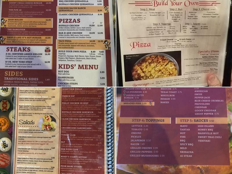 Mikey's Pour House Pub and Grill Menu
