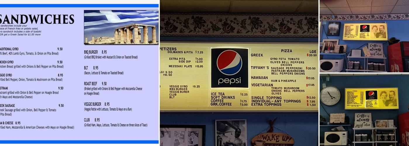 Tiffany's Pizza & Deli Coffee Menu