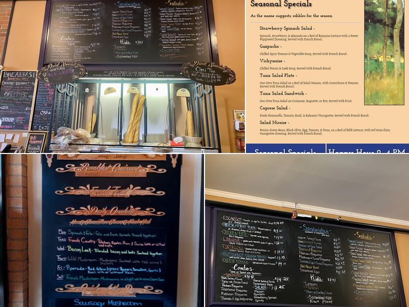La Baguette Cafe and Espresso Bar Menu