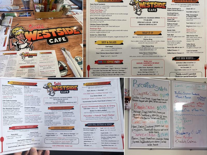 Susie's Westside Café Menu