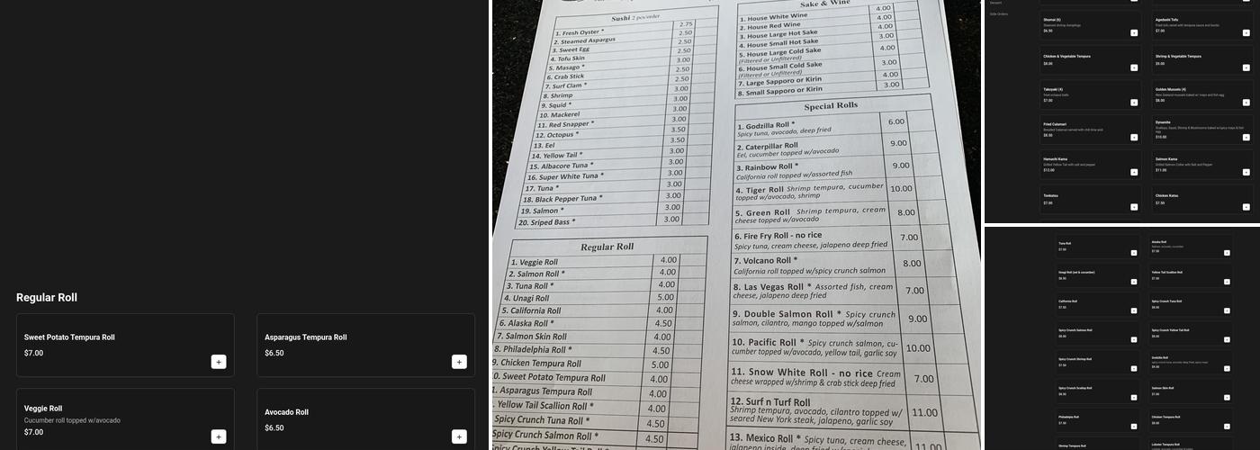 Shiso Sushi & Oyster Bar Menu