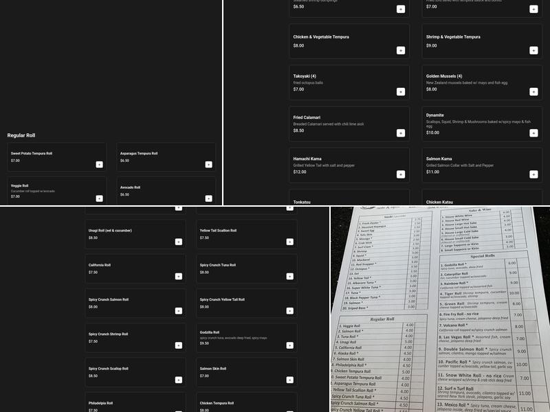 Shiso Sushi & Oyster Bar Menu