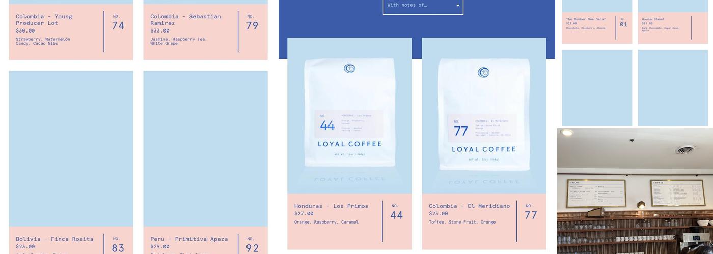 Loyal Coffee Menu