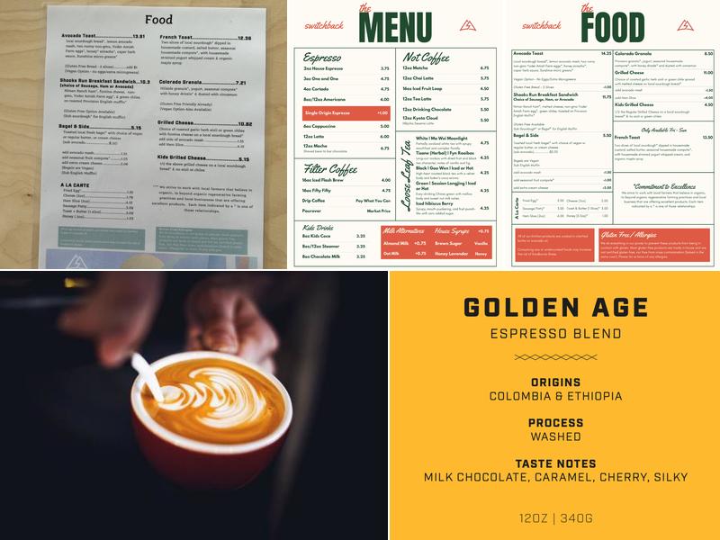 Switchback Coffee Roasters - Shooks Run Menu