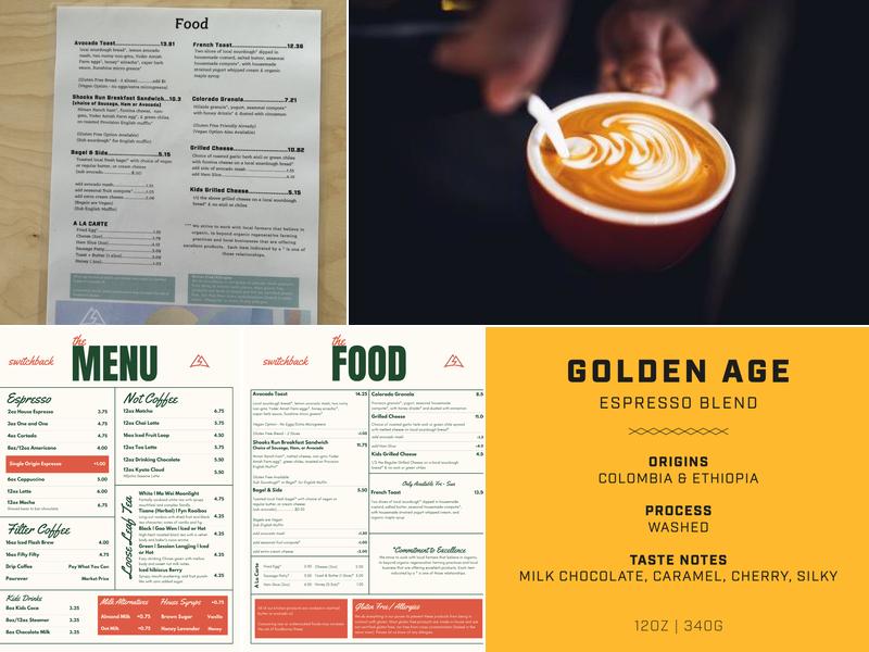 Switchback Coffee Roasters - Shooks Run Menu