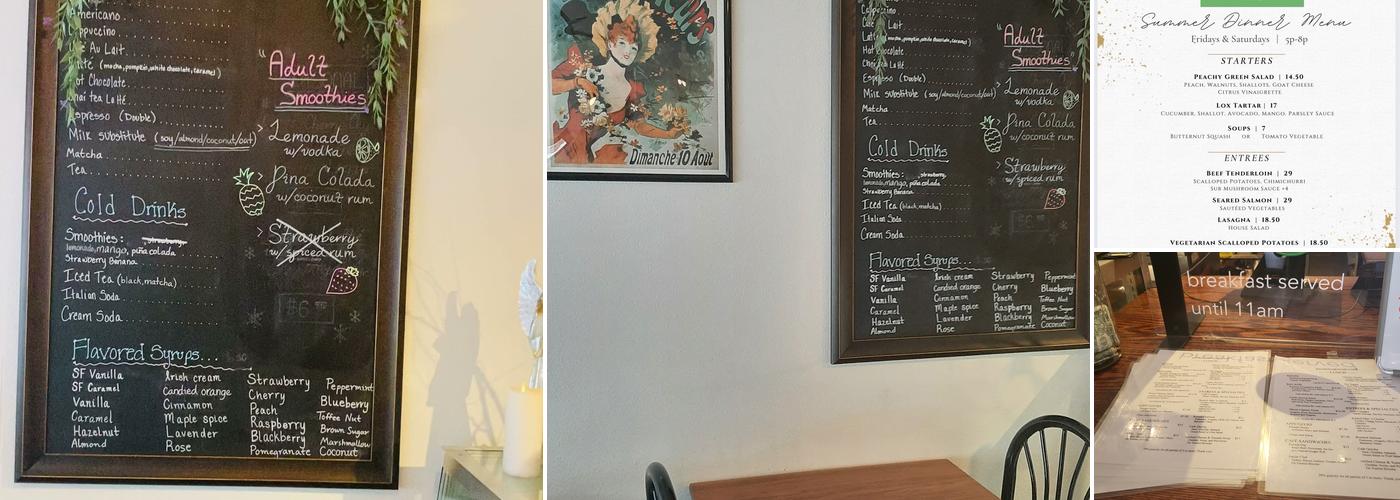 Sacred Ground Cafe Menu