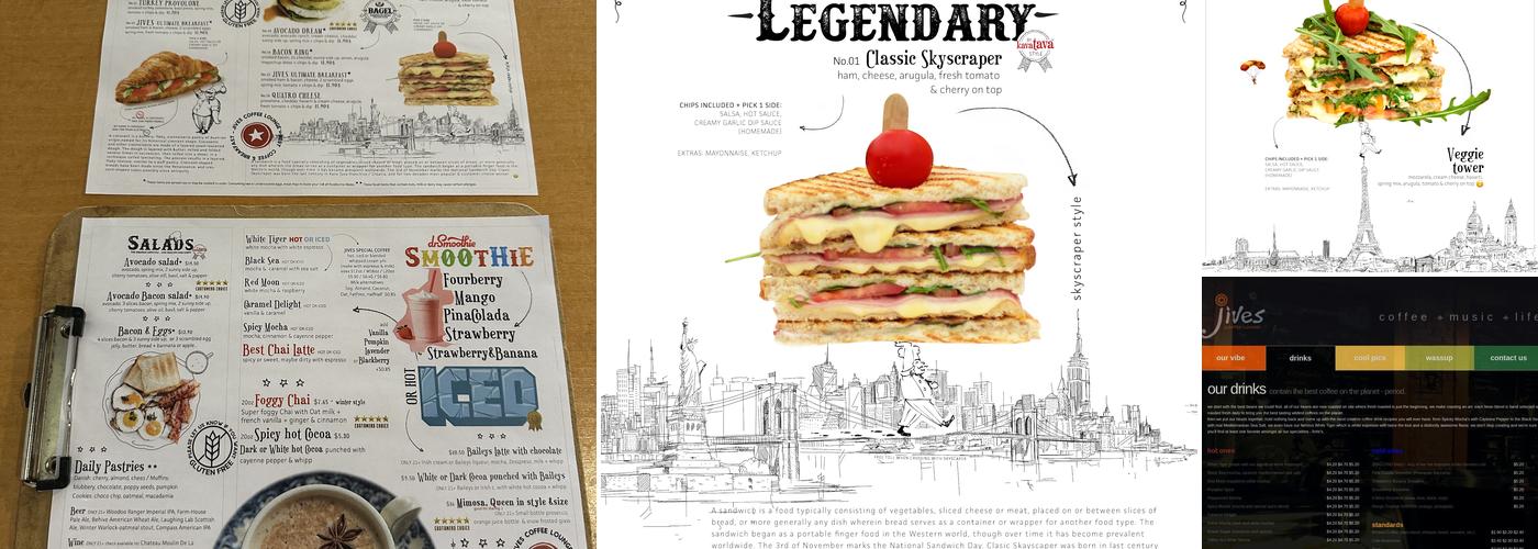 Jives Coffee Lounge Menu