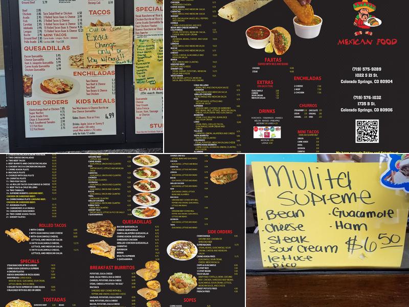 Alfonso's Mexican Food Menu