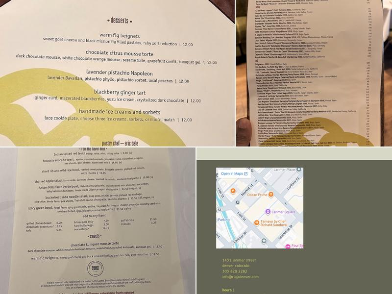 Rioja Menu