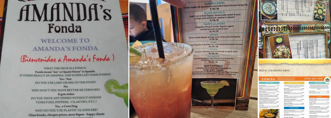 Amanda's Cantina and Fonda Menu