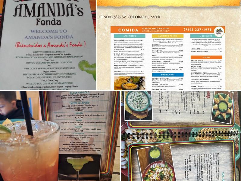 Amanda's Cantina and Fonda Menu