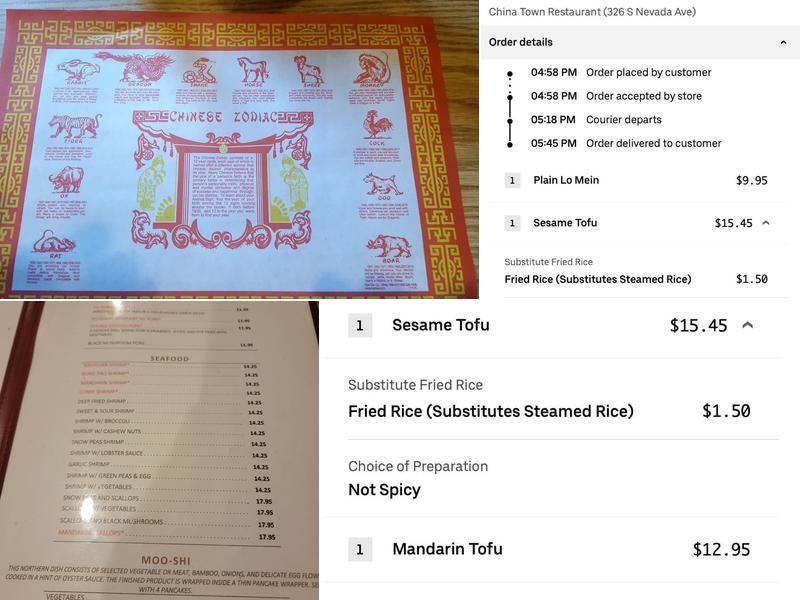 China Town Restaurant Menu