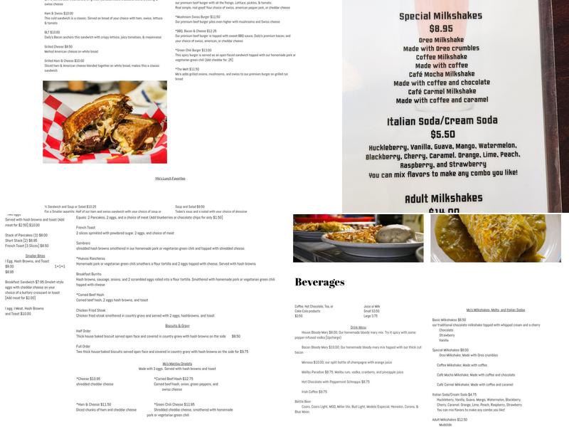 Mo's Diner & Lounge Menu