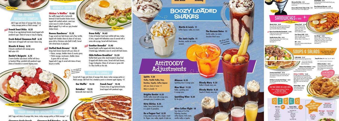 Gunther Toody's Diner Menu