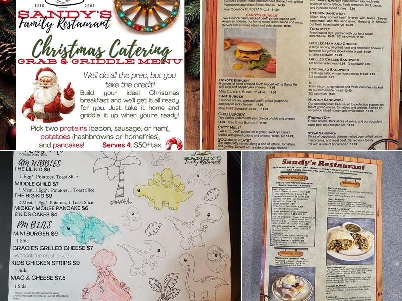 Sandy's Restaurant Menu