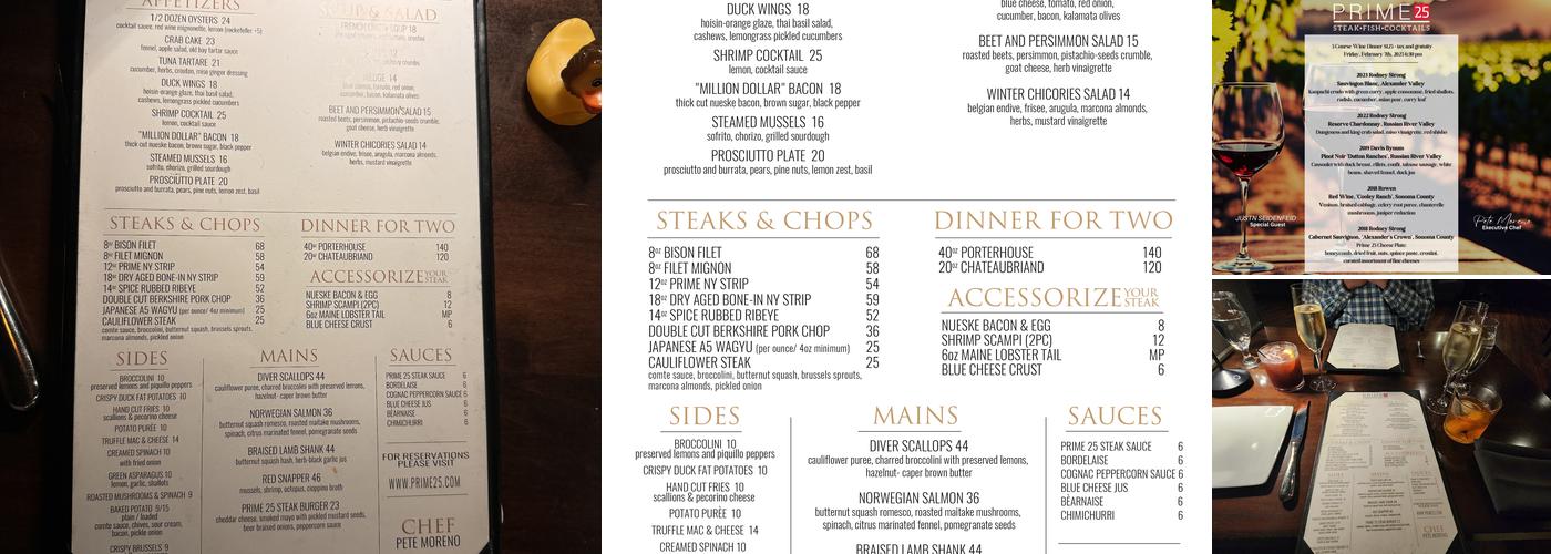Prime25 Menu