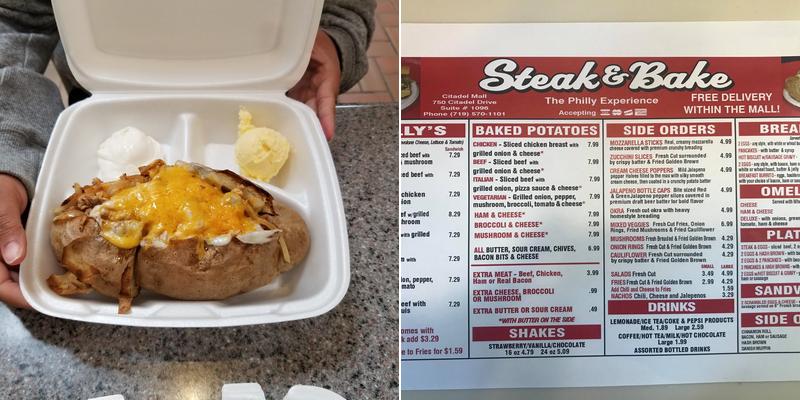 Steak & Bake Menu