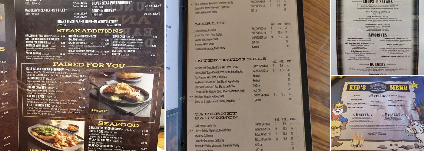 Saltgrass Steak House Menu