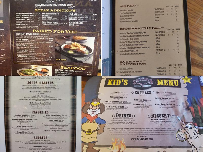 Saltgrass Steak House Menu