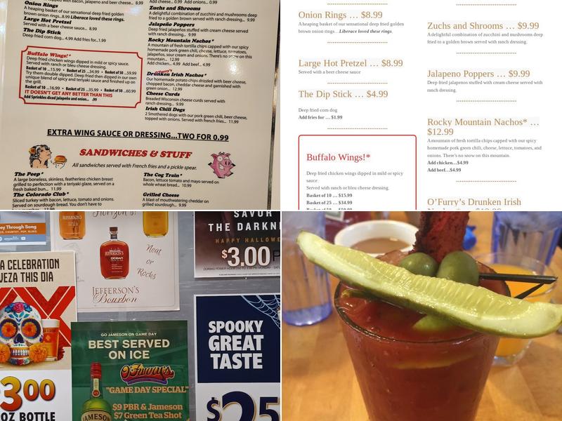 O'Furry's Menu