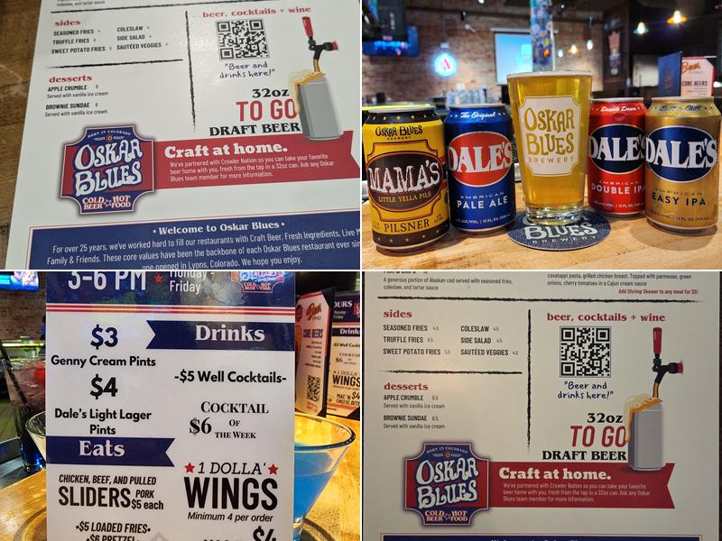 Oskar Blues Grill & Brew Menu